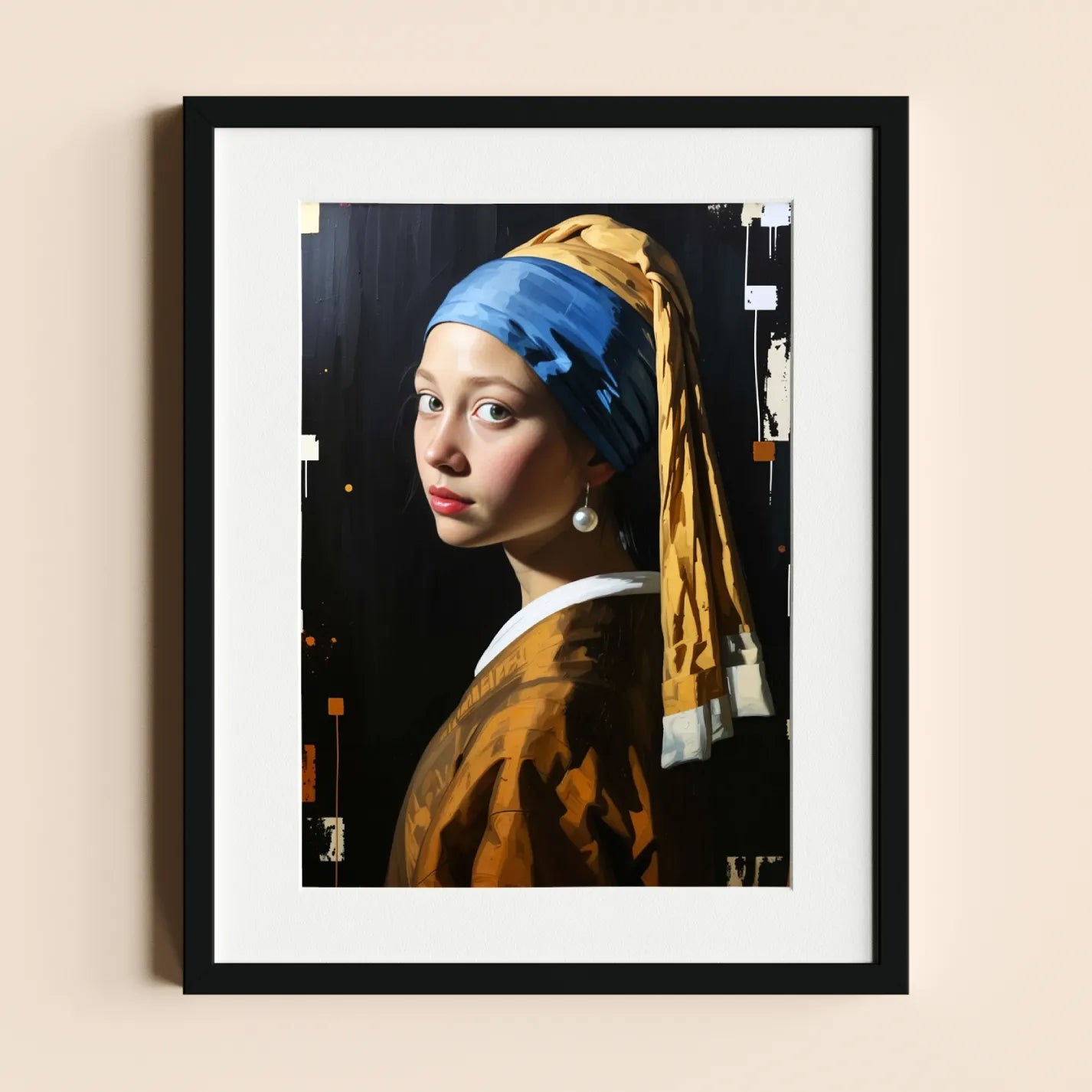 Abstract Girl with a Pearl Earring - heyvidashop