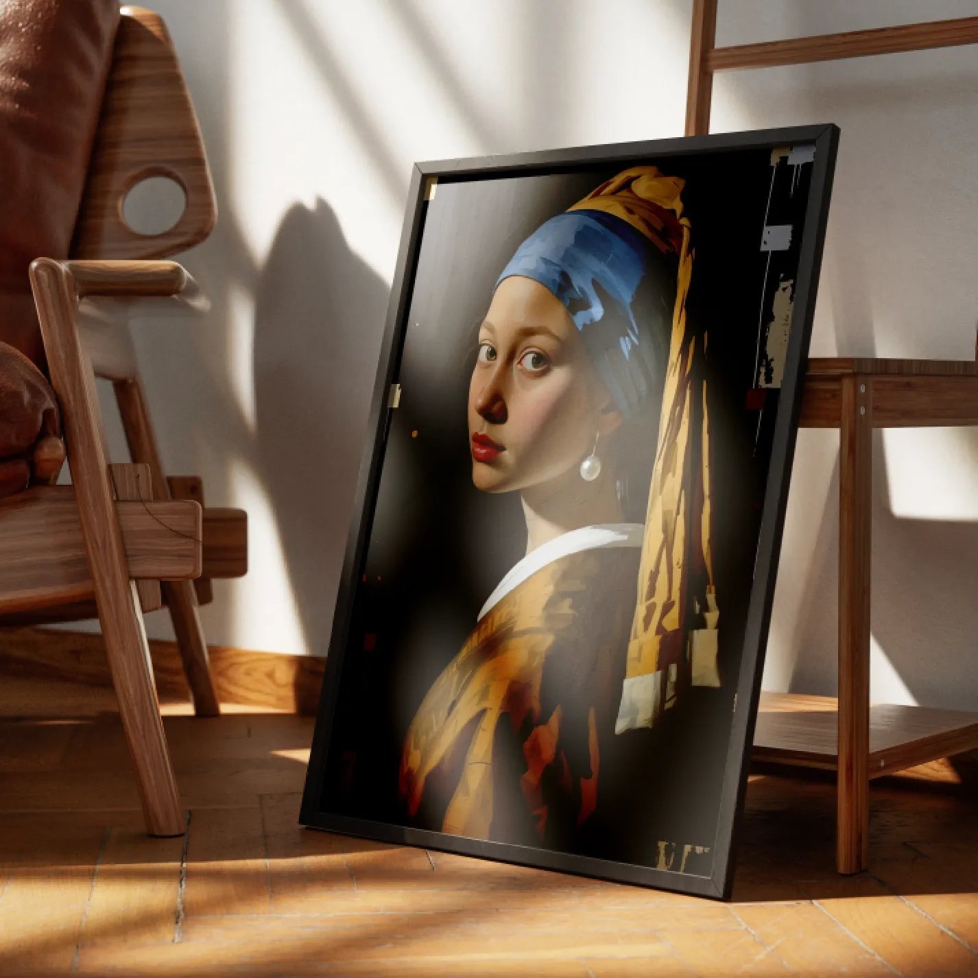 Abstract Girl with a Pearl Earring - heyvidashop