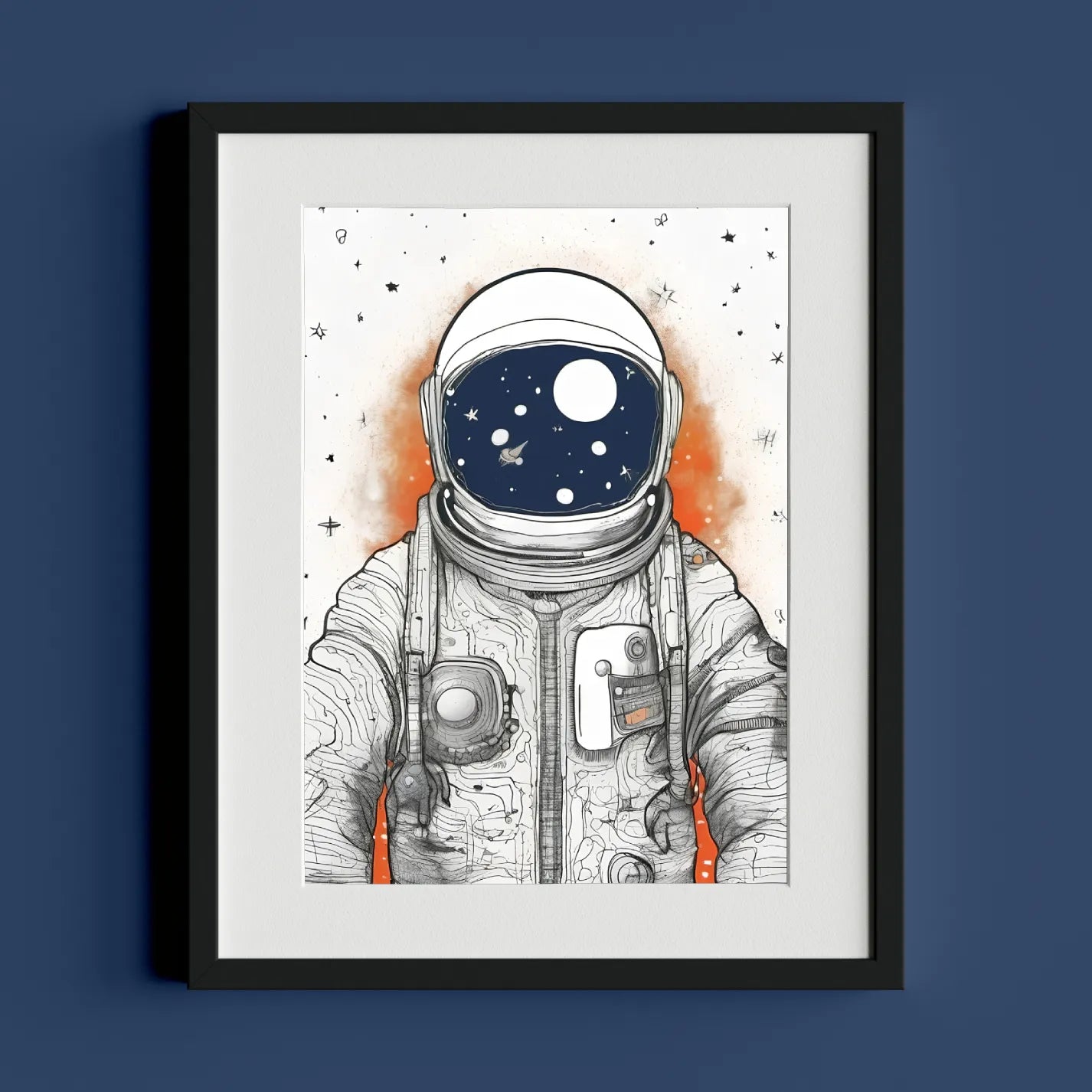 Astronaut Illustration - heyvidashop