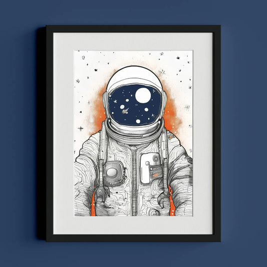 Astronaut Illustration - heyvidashop