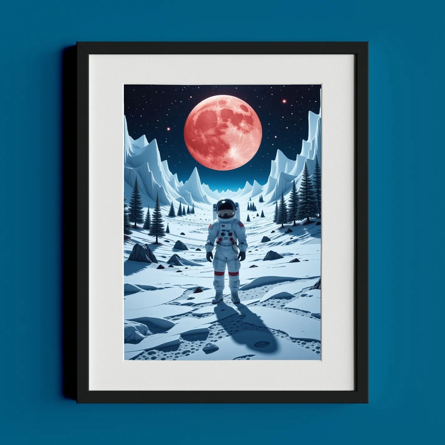 Astronaut Under the Red Moon - heyvidashop