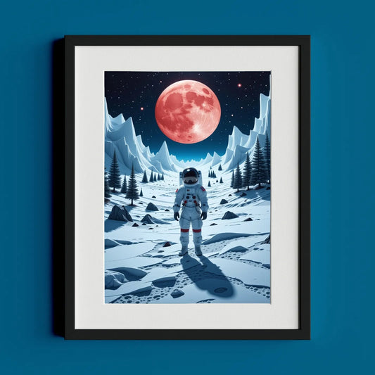 Astronaut Under the Red Moon - heyvidashop