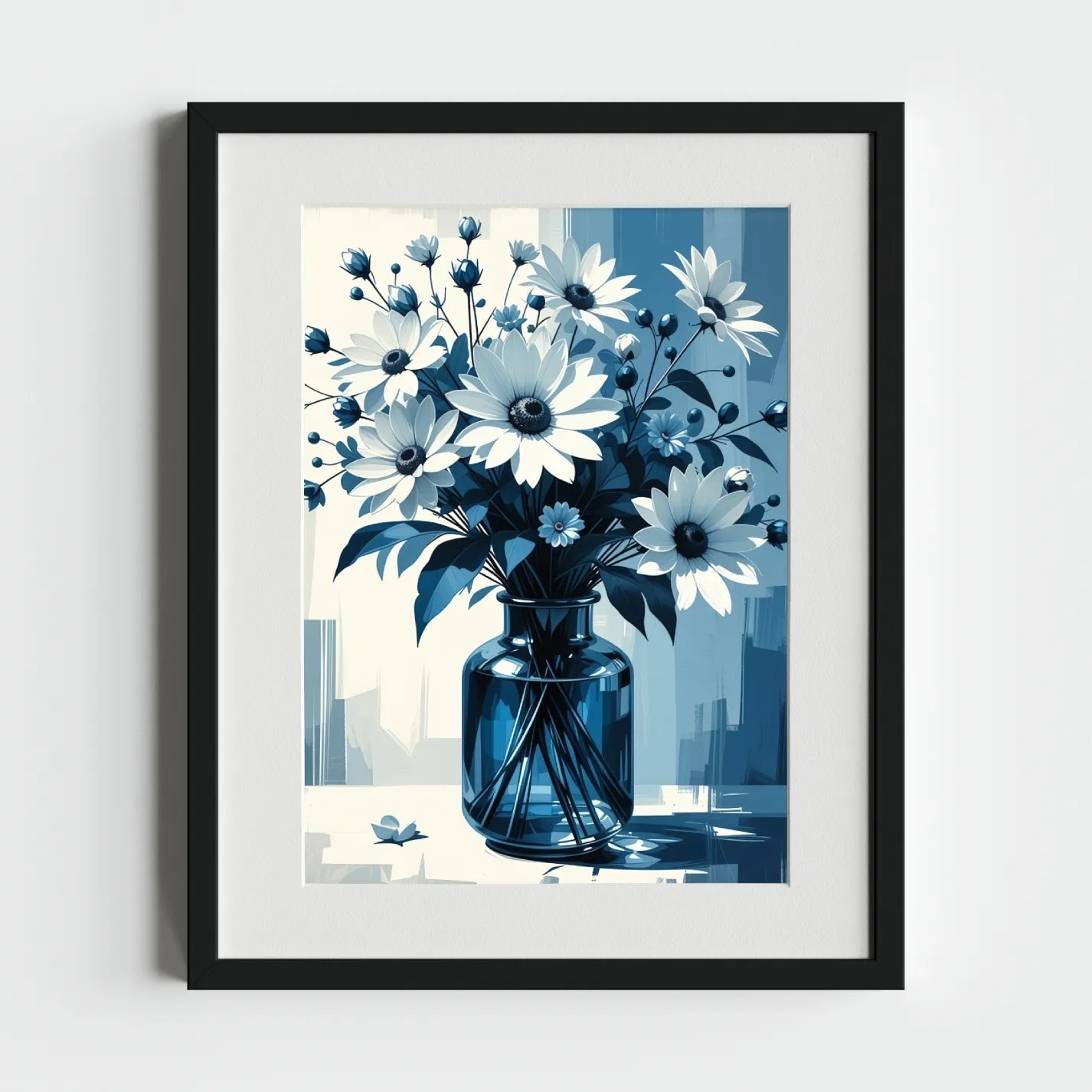 Blue - Toned Floral Bouquet - heyvidashop