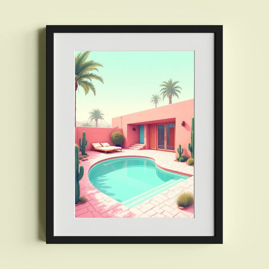 Desert Oasis – Pastel Poolside Paradise - heyvidashop