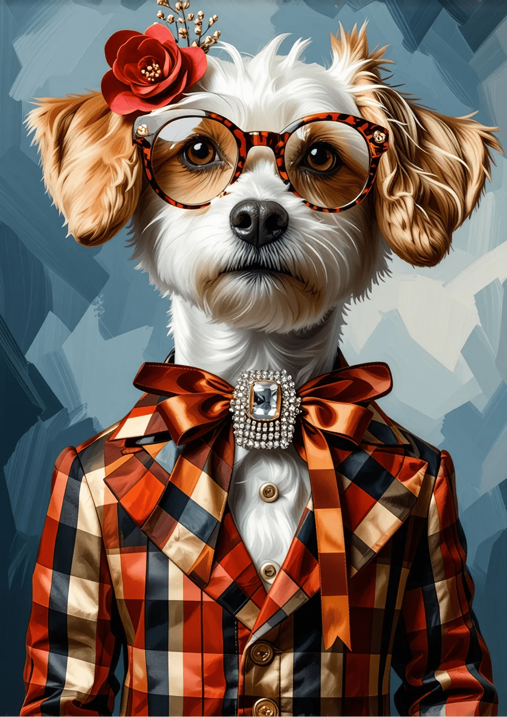 Dog in Checkered Outfit - heyvidashop