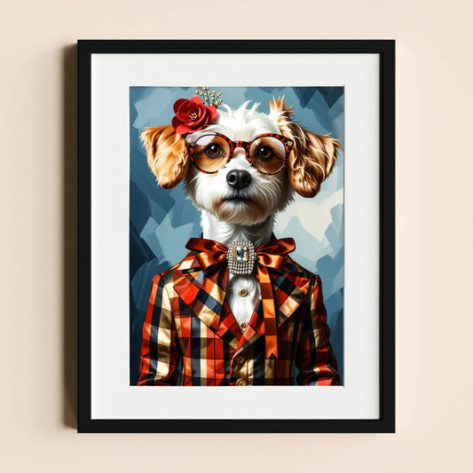 Dog in Checkered Outfit - heyvidashop