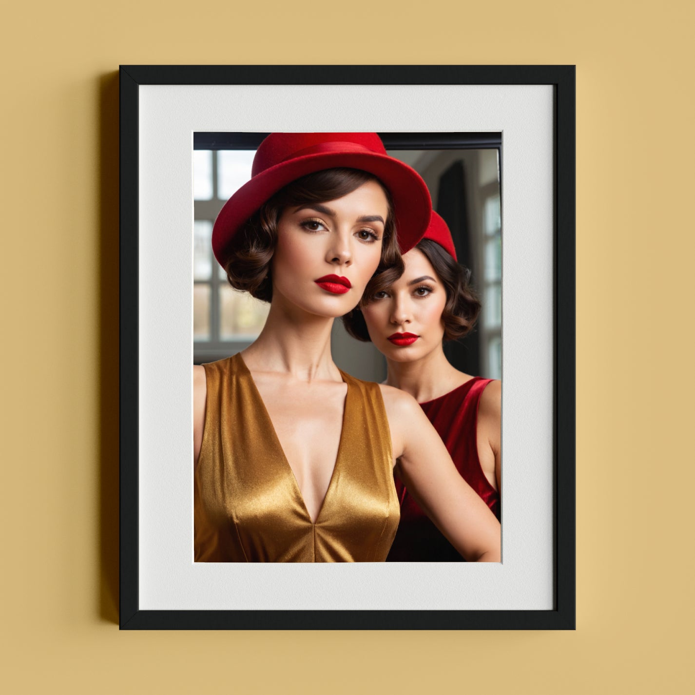 Elegant Women in Red Hats – Timeless Fashion and Glamour - heyvidashop