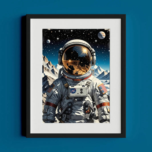 Explorer on Lunar Surface - heyvidashop