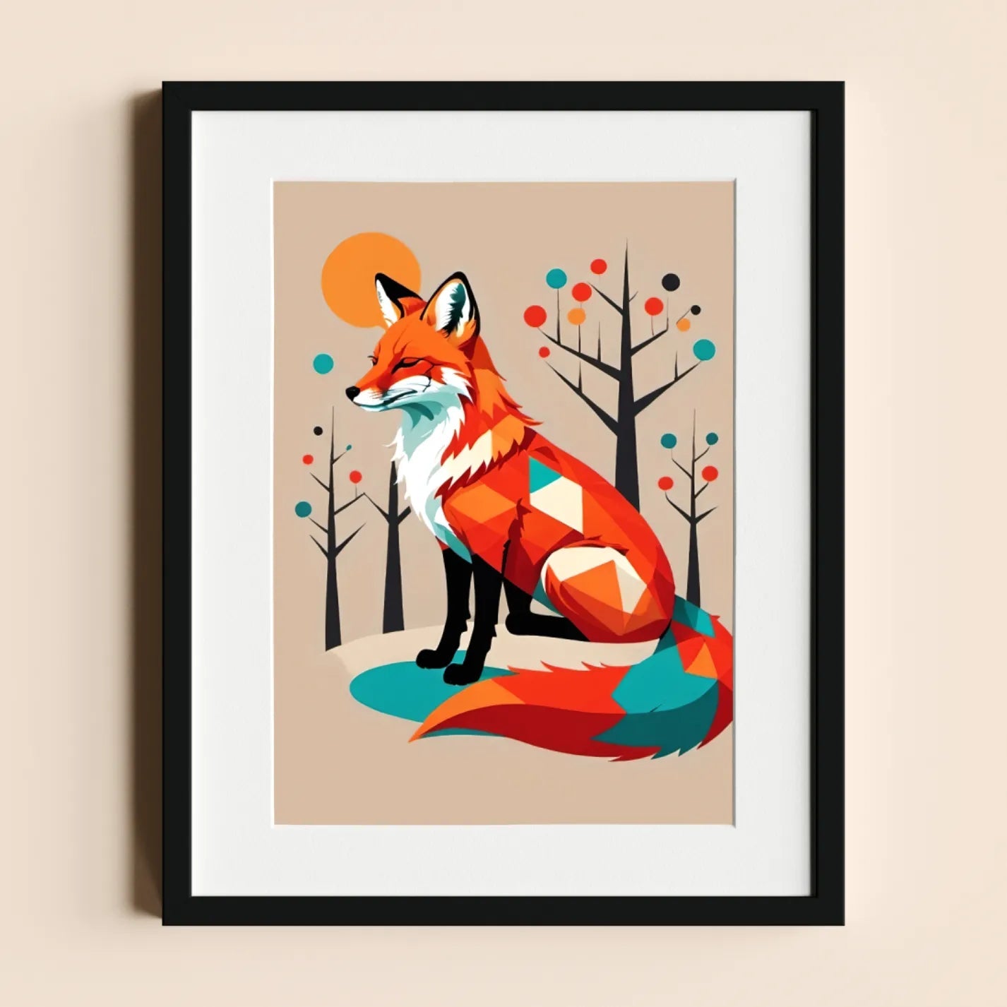 Geometric Fox Design - heyvidashop