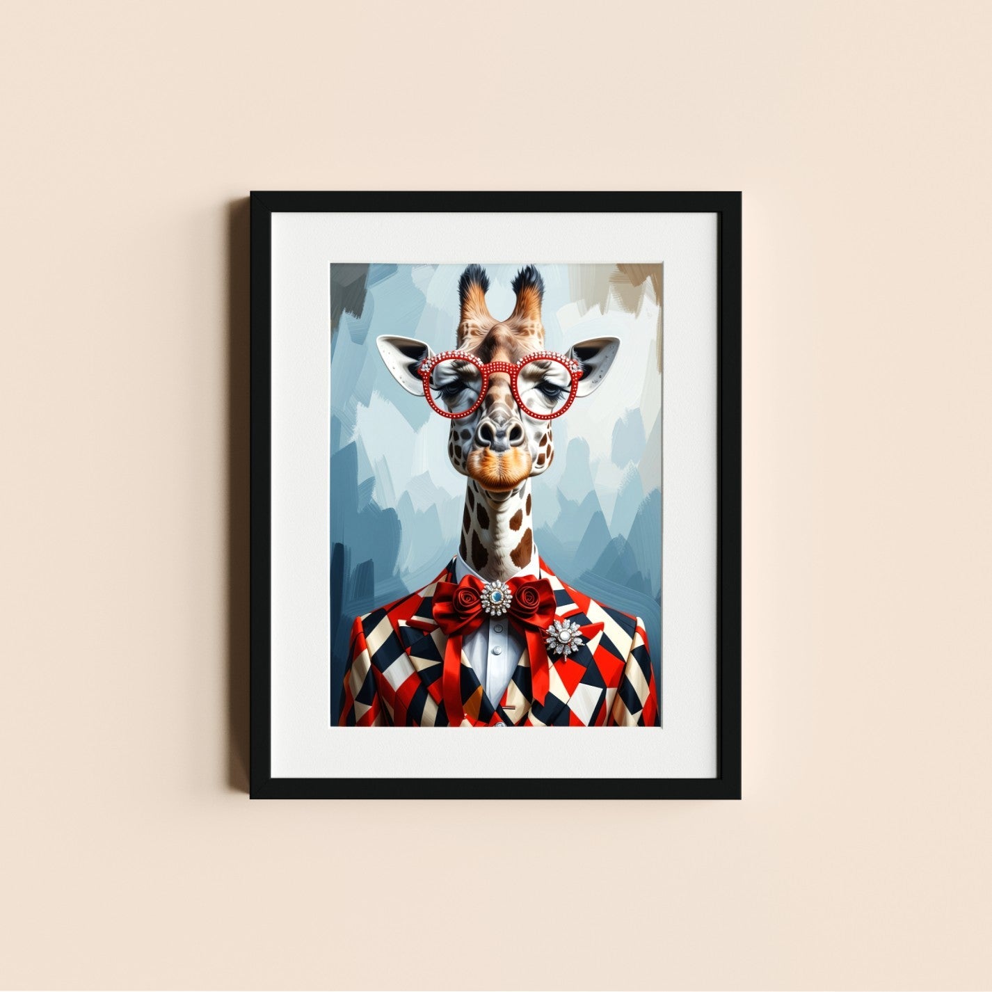 Giraffe with Red Glasses - heyvidashop