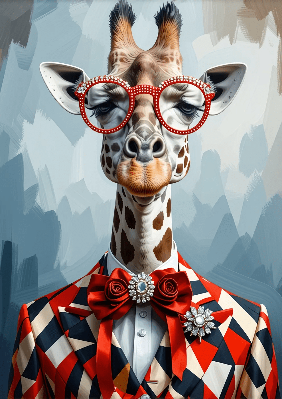 Giraffe with Red Glasses - heyvidashop