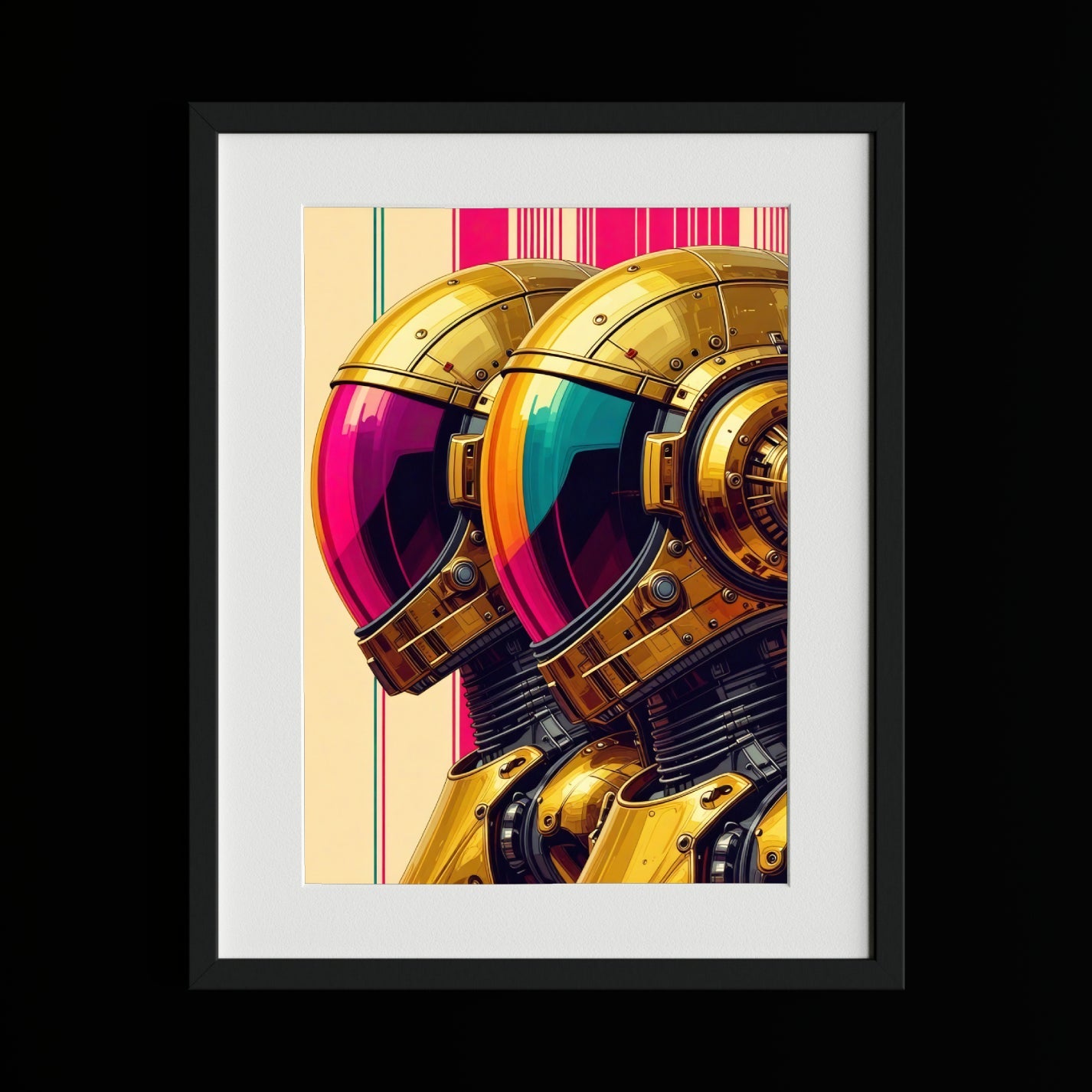 Golden Duo Helmet Art - heyvidashop