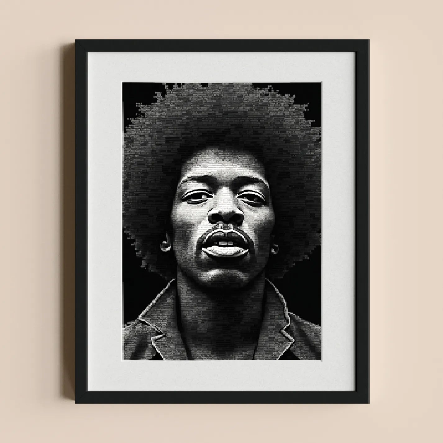 Jimi Hendrix Typographic Portrait - heyvidashop