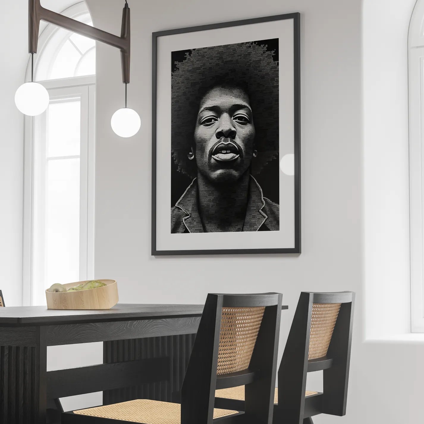 Jimi Hendrix Typographic Portrait - heyvidashop