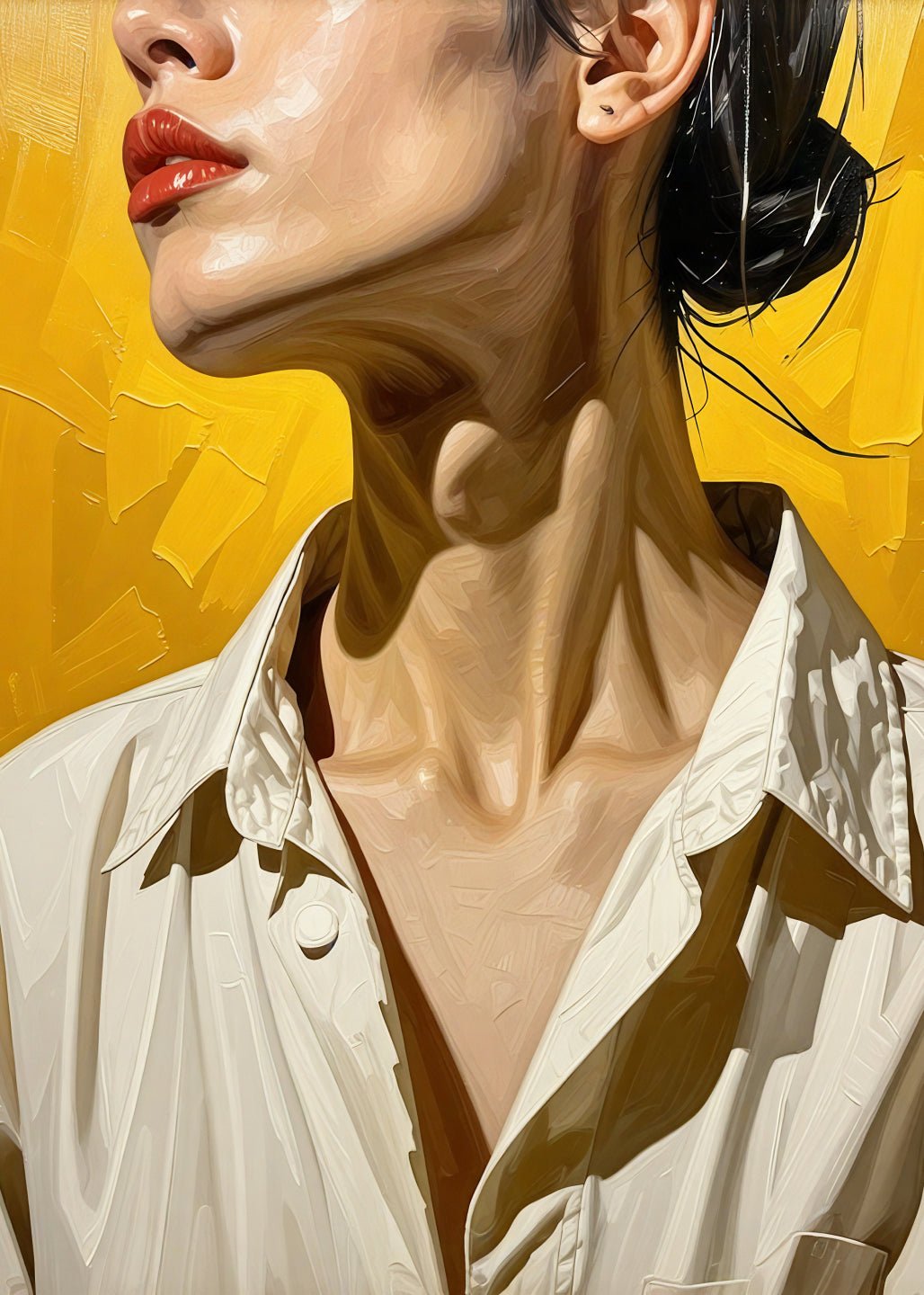 Modern Portrait with Yellow Background - heyvidashop