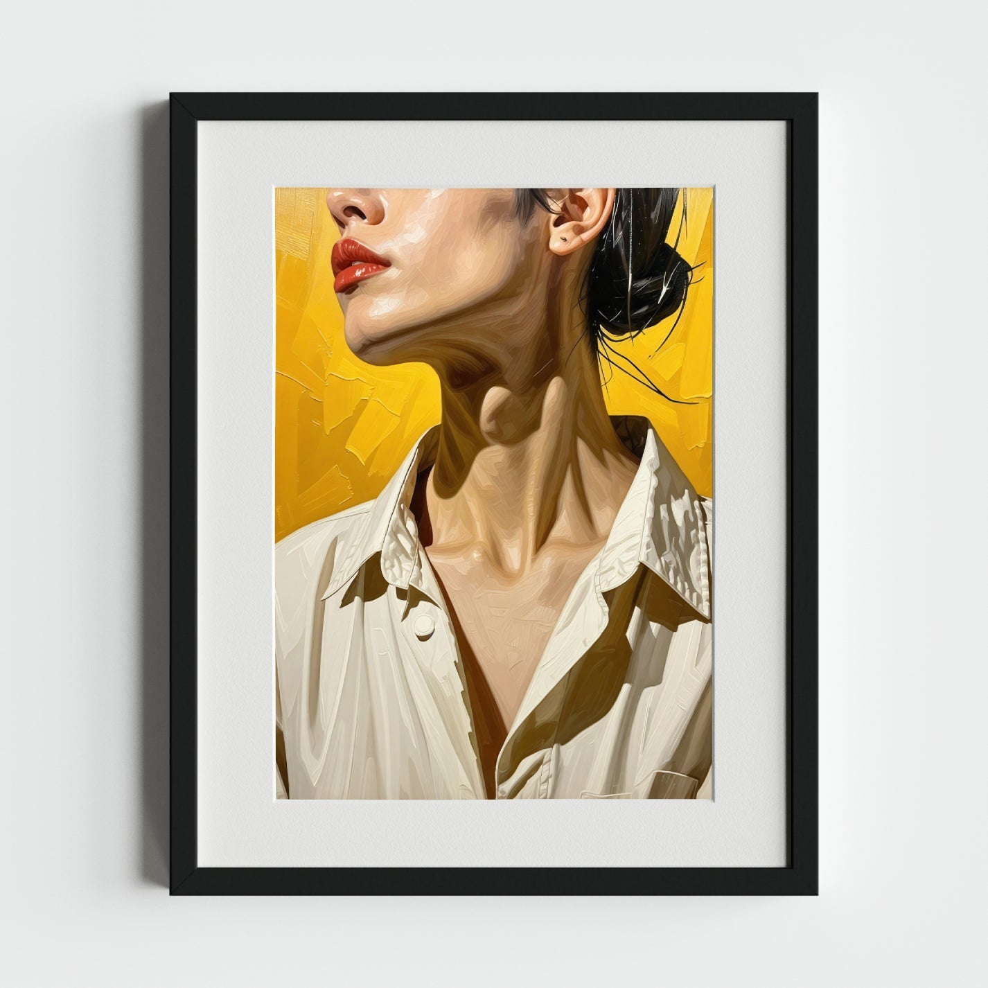 Modern Portrait with Yellow Background - heyvidashop