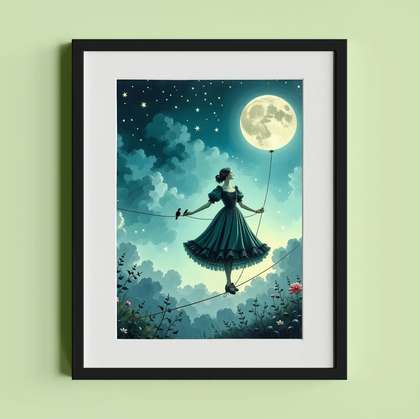 Moonlit Tightrope Walk - heyvidashop