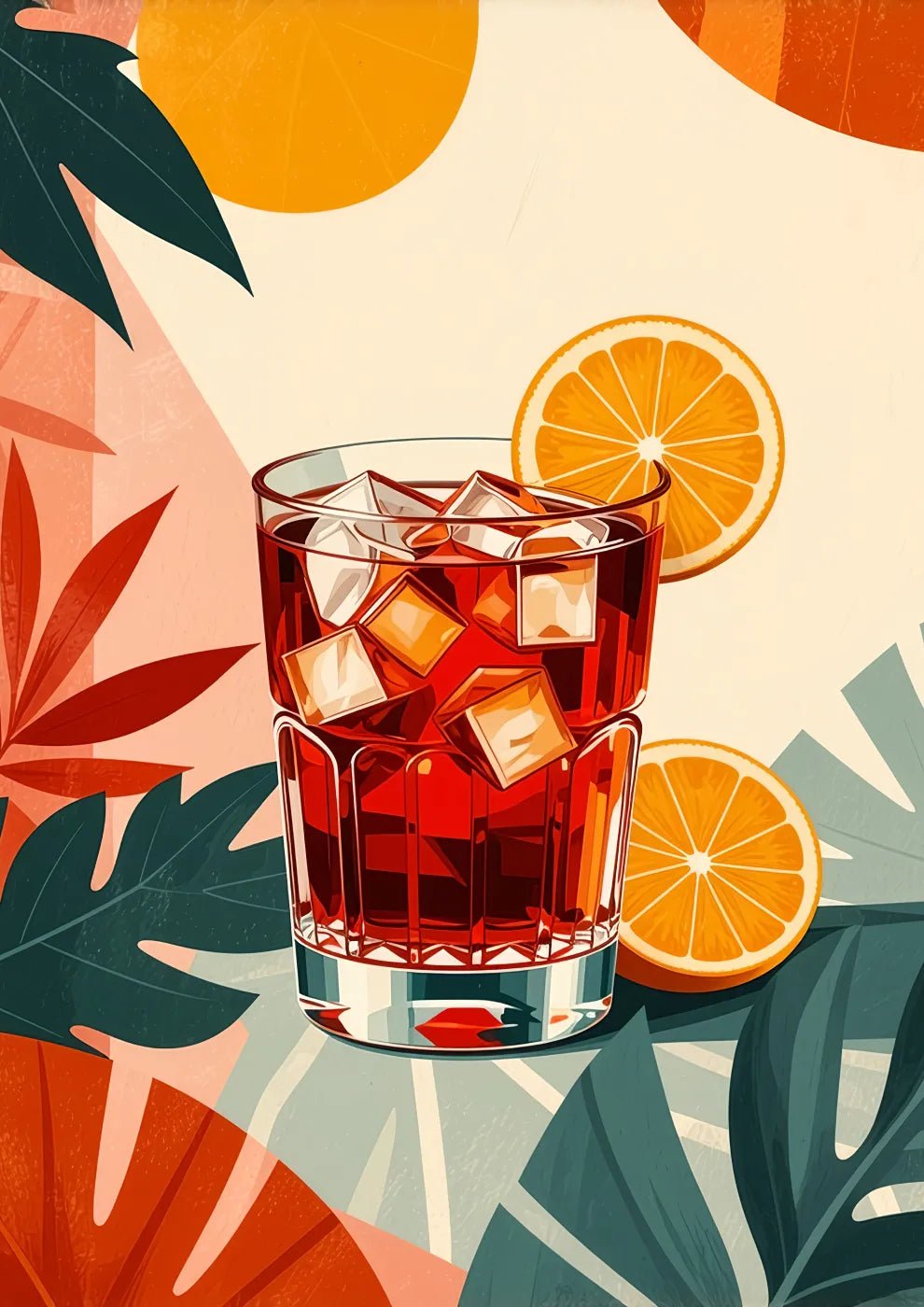 Negroni Cocktail with Tropical Vibes - heyvidashop