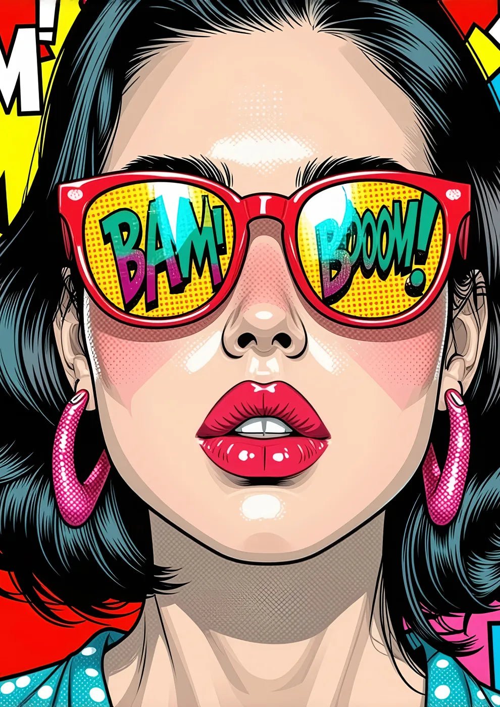 Pop Art Woman with Sunglasses - heyvidashop