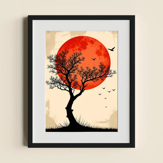 Red Moon Silhouette - heyvidashop