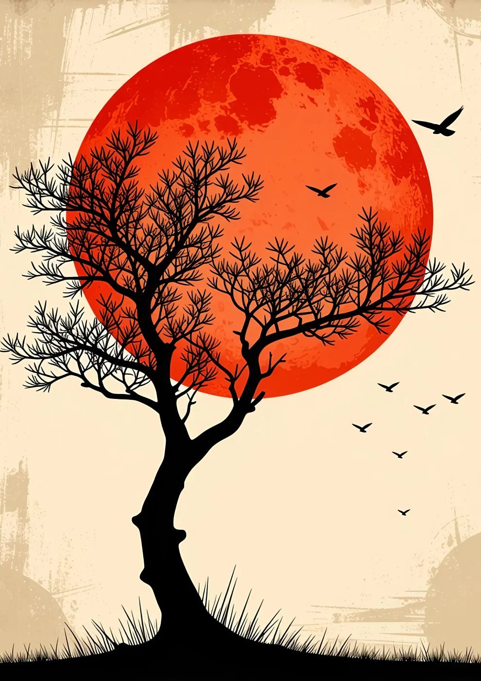 Red Moon Silhouette - heyvidashop