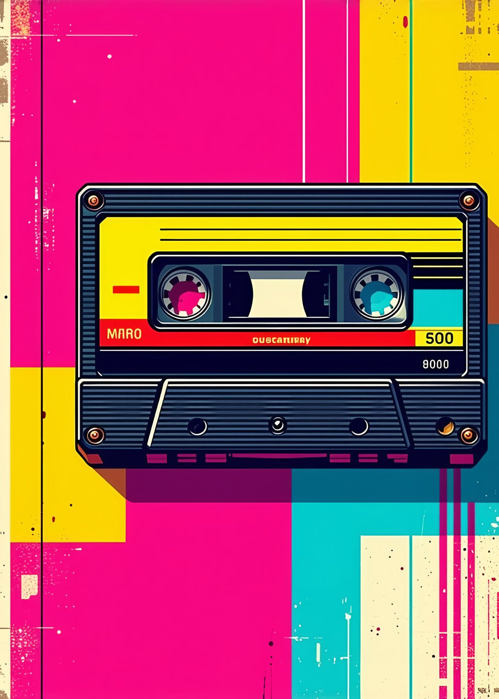 Retro Cassette Tape Pop Art - heyvidashop