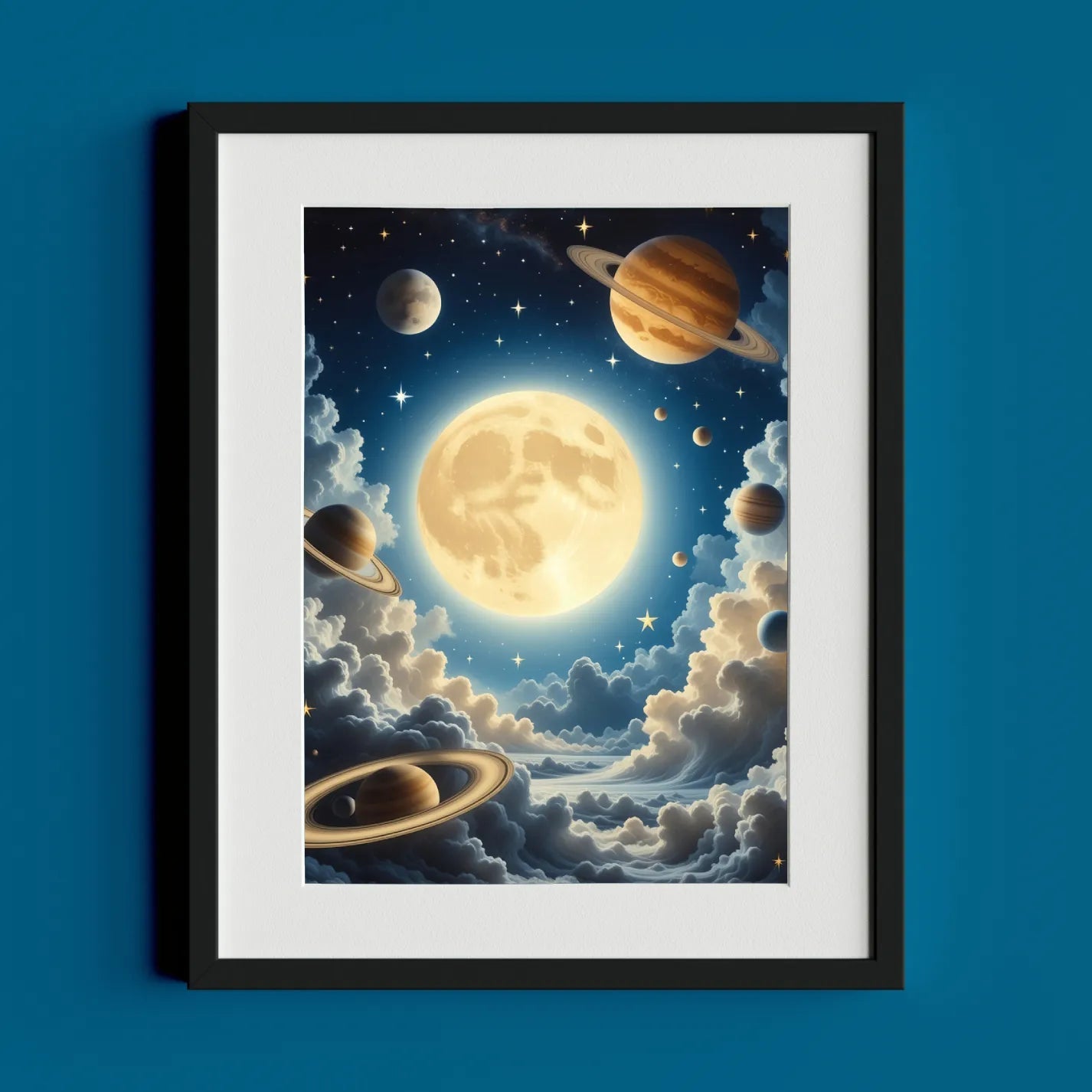 Saturn’s Majestic Moonscape - heyvidashop