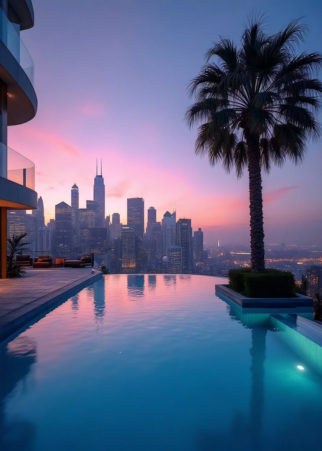 Skyline Dreams – Rooftop Infinity Pool Overlooking the City - heyvidashop