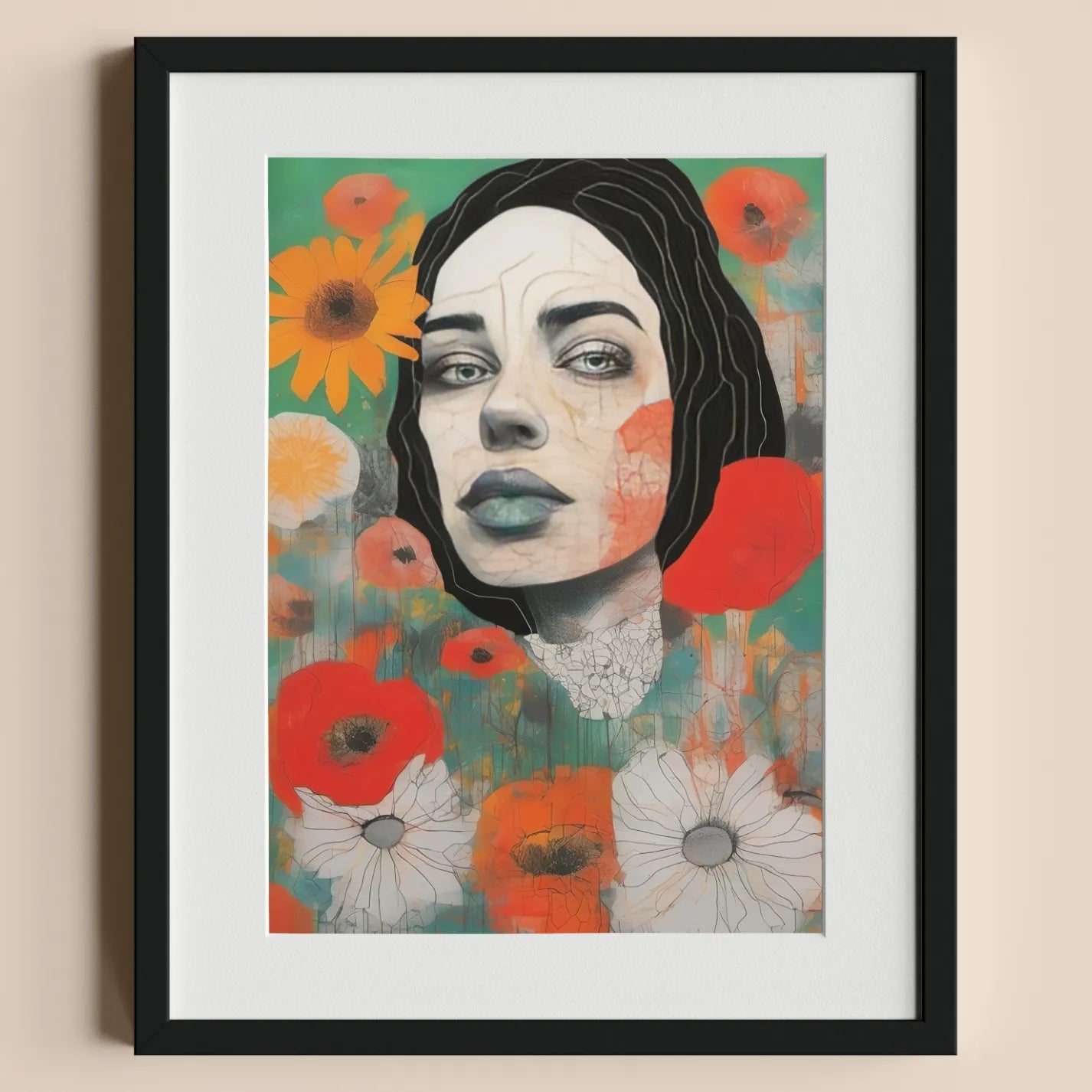 Woman and Flowers - heyvidashop