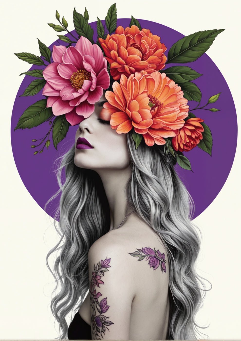 Woman with Floral Crown - heyvidashop