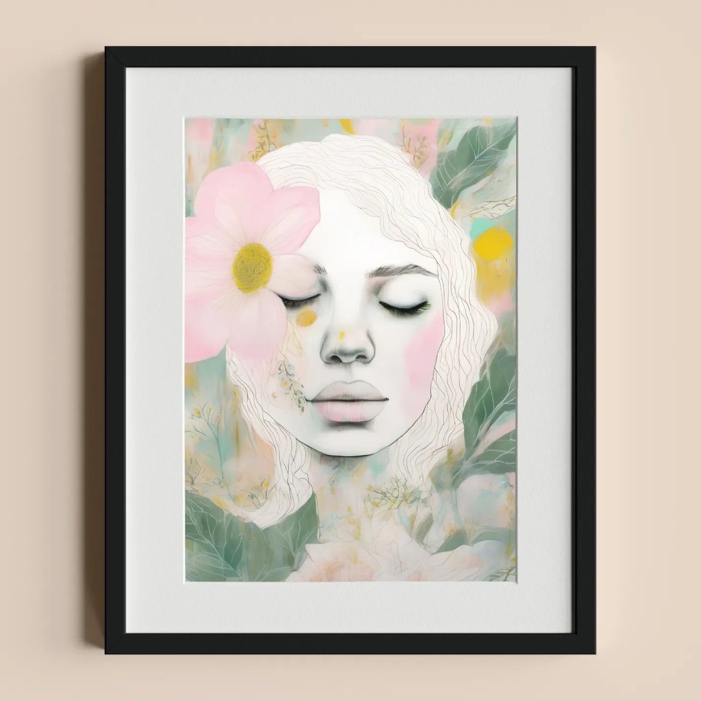 Woman with Flower - heyvidashop