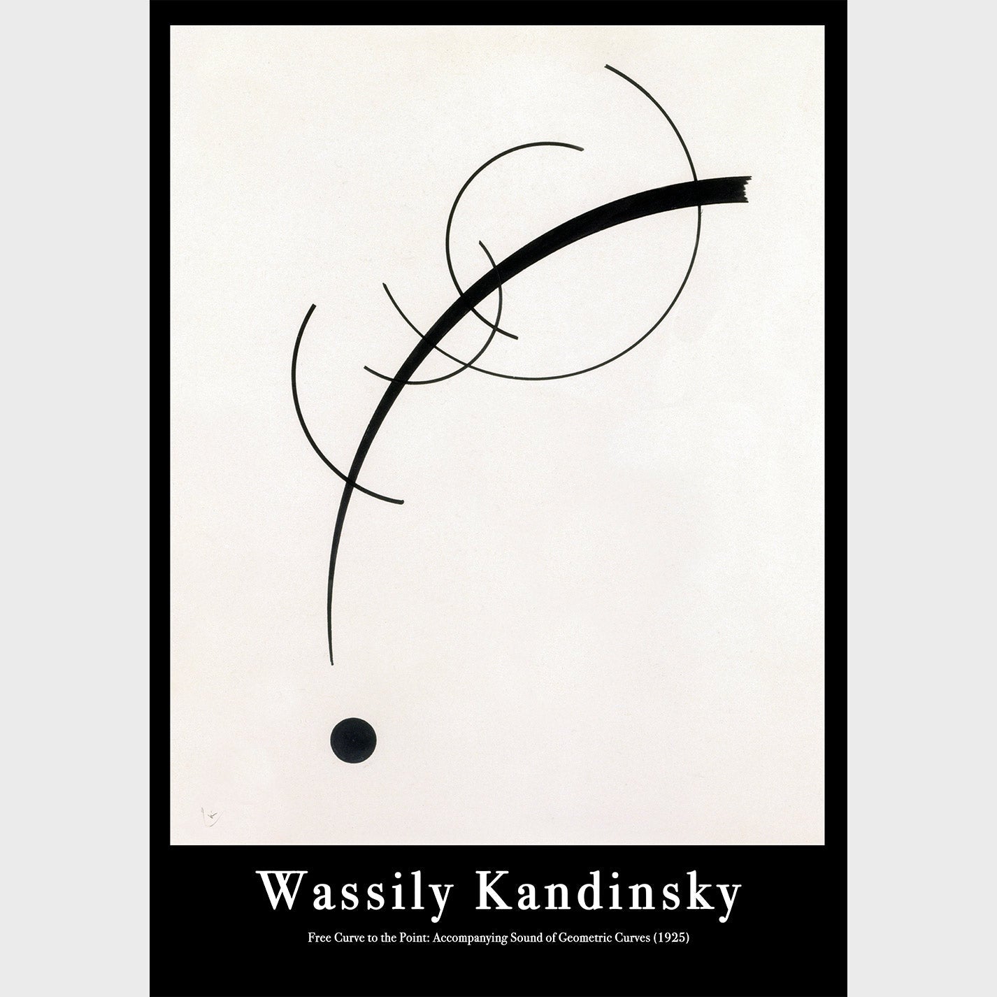 Free Curve to the Point: Accompanying Sound of Geometric Curves (1925) from Wassily Kandinsky - heyvidashop