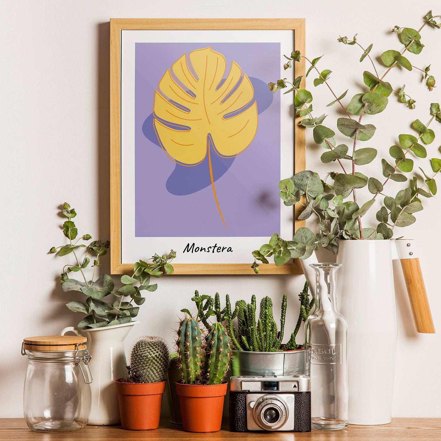 Monstera Pop Yellow and Violet - heyvidashop