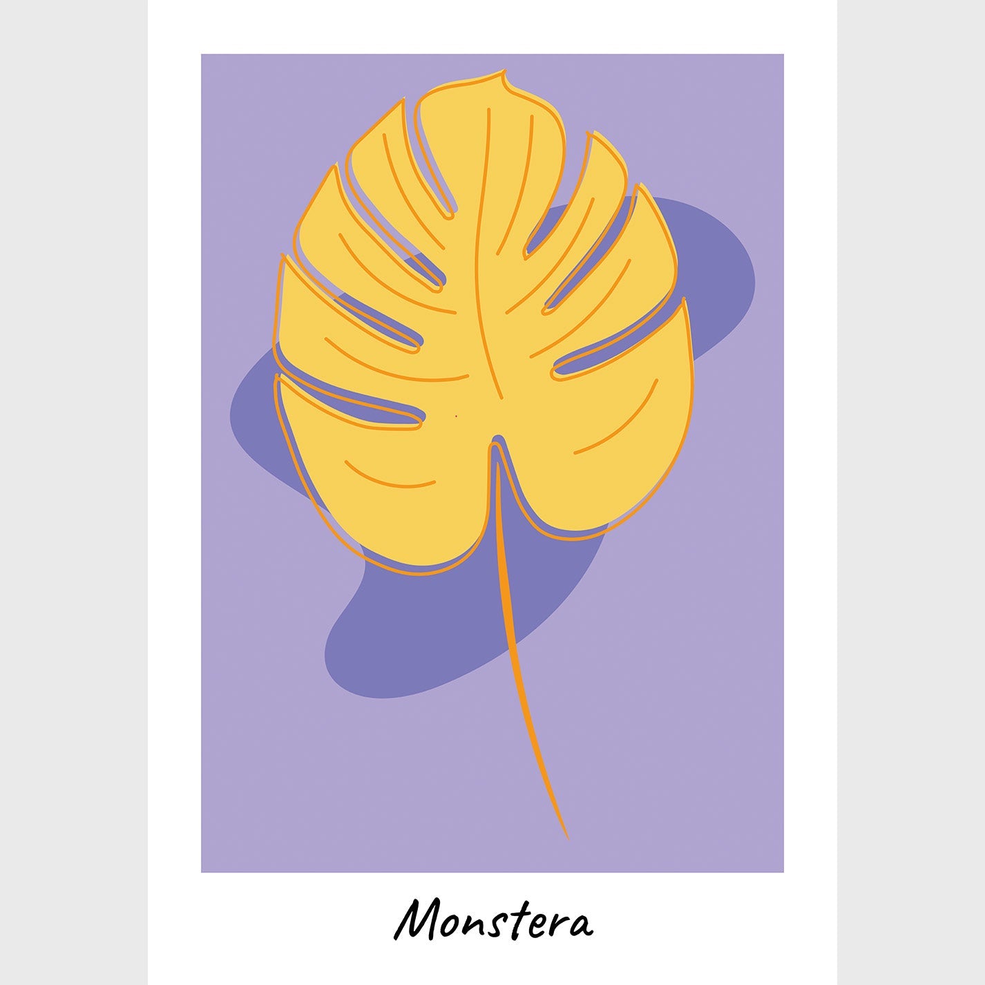 Monstera Pop Yellow and Violet - heyvidashop