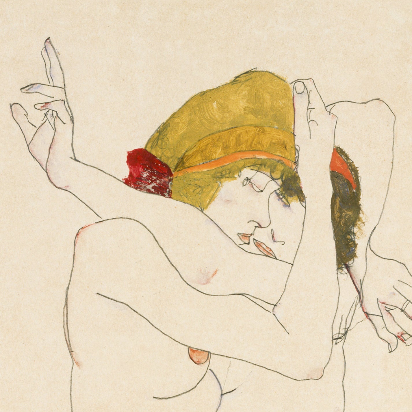 Two Women Embracing (1913) by Egon Schiele - heyvidashop