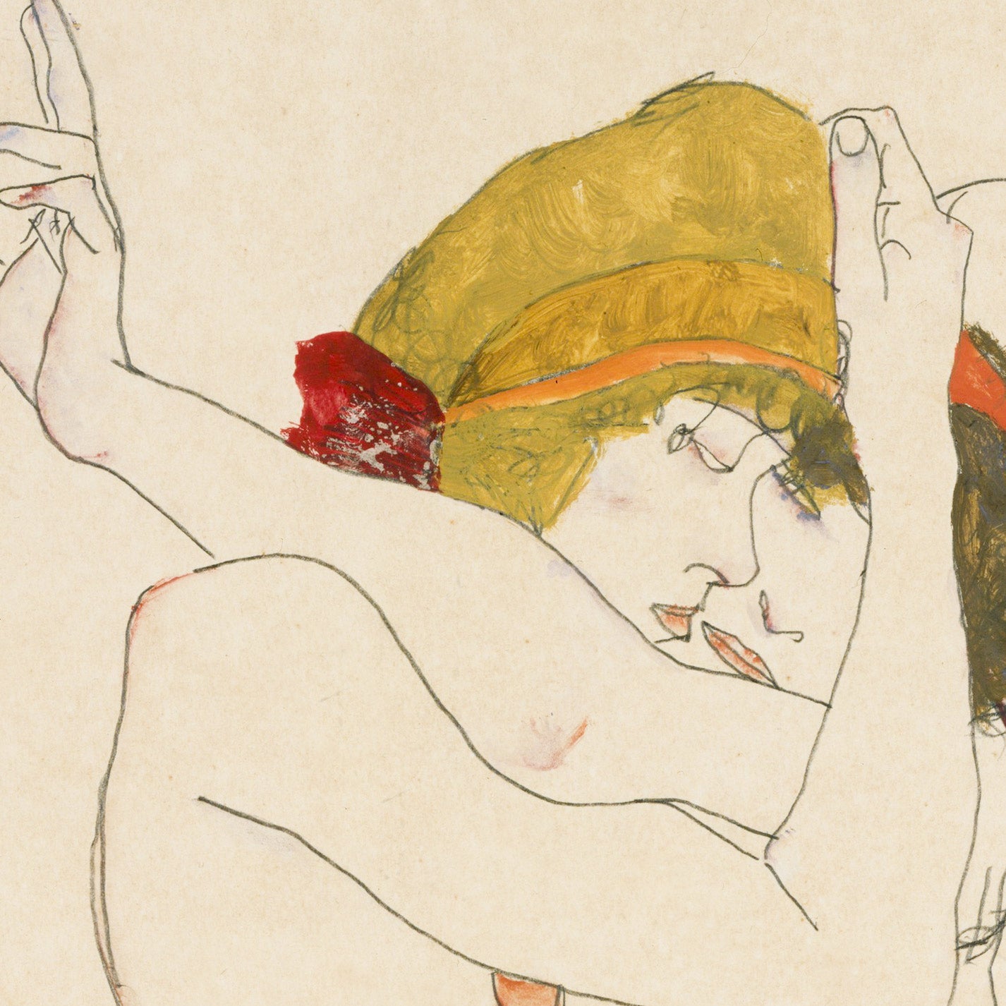 Two Women Embracing (1913) by Egon Schiele - heyvidashop