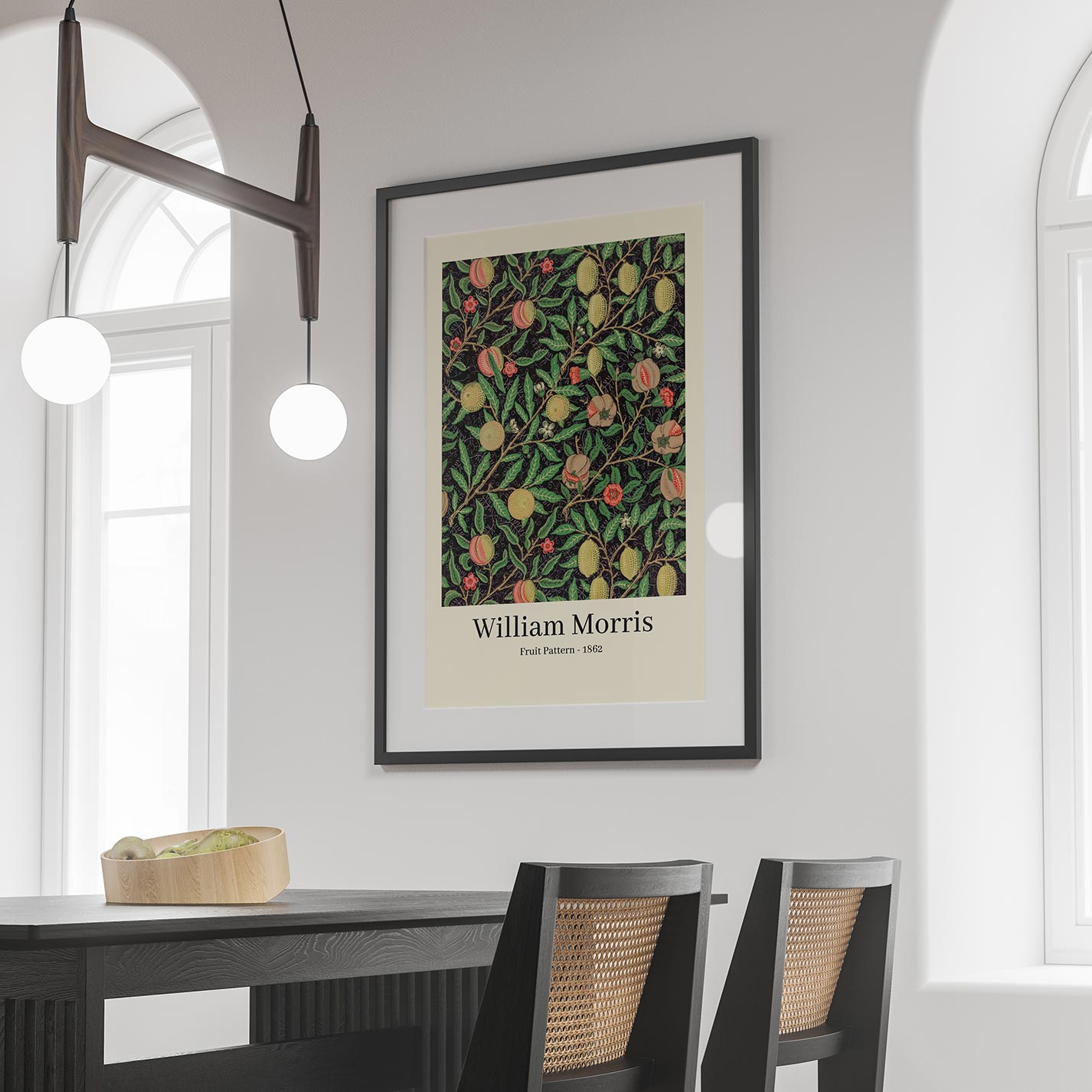 William Morris's Fruit pattern (1862) wallpaper poster - heyvidashop